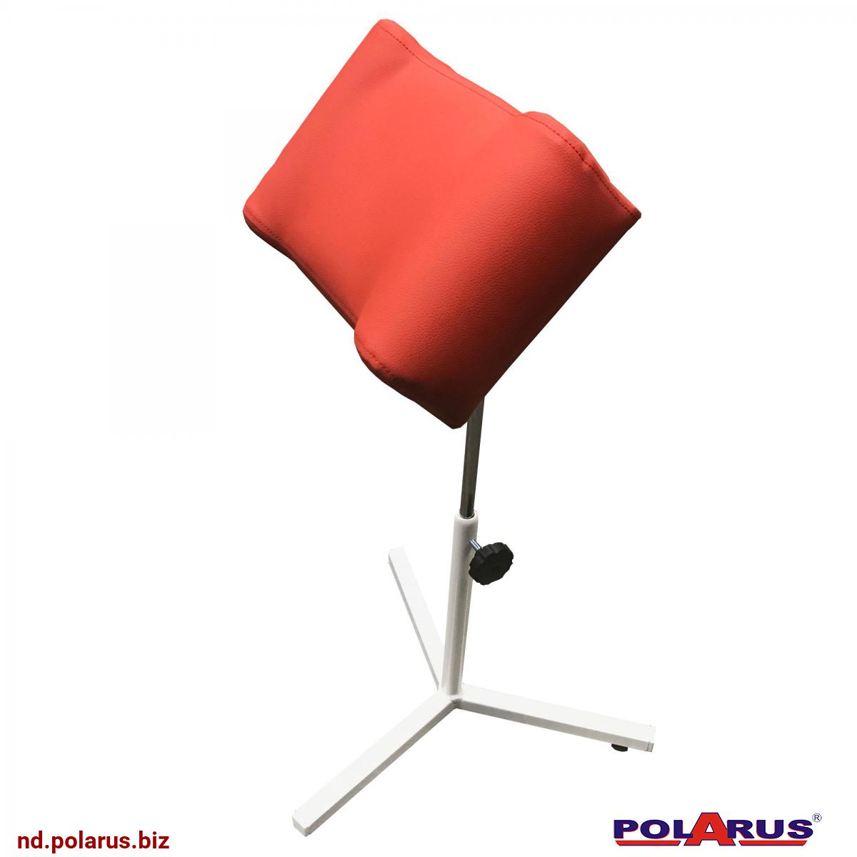 Подставка для педикюра Polarus с регулировкой наклона (красная подушка)