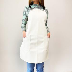 Фартук мастера apron-eco-white из экокожи Polarus (белый) | Цена